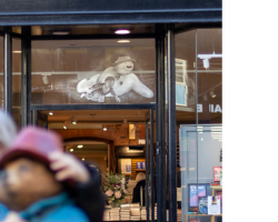 the snowman snow window