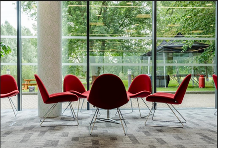 Red chairs at Green Park Conference Centre
