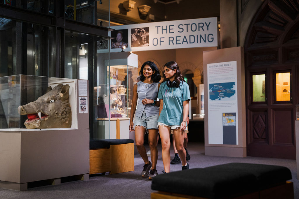 Mother and daughter at Reading Museum