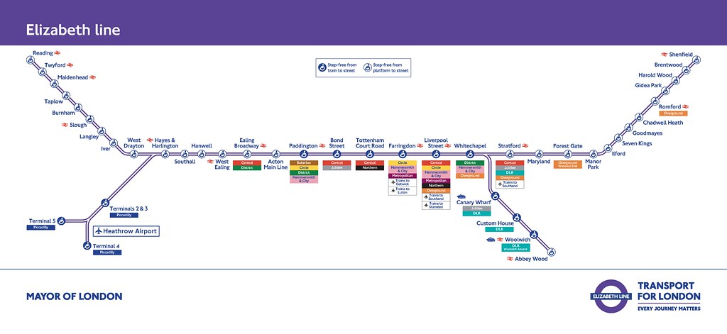 Elizabeth Line Underground Map