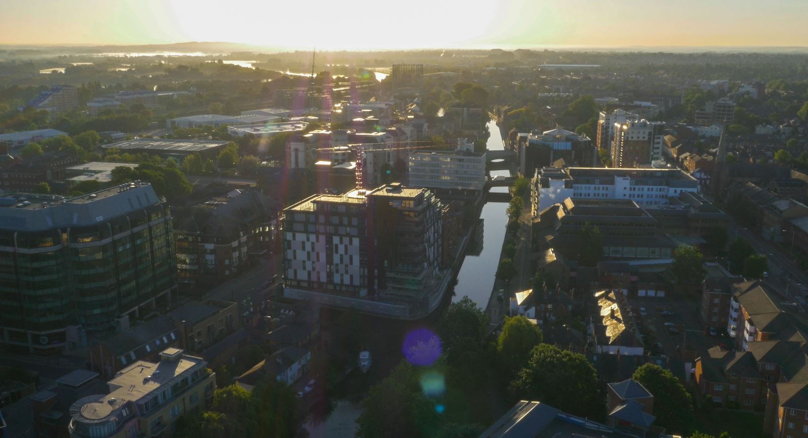 Aerial shot of Reading