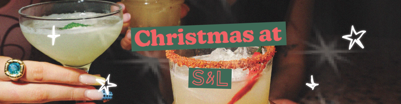Slug and Lettuce Christmas with cocktails