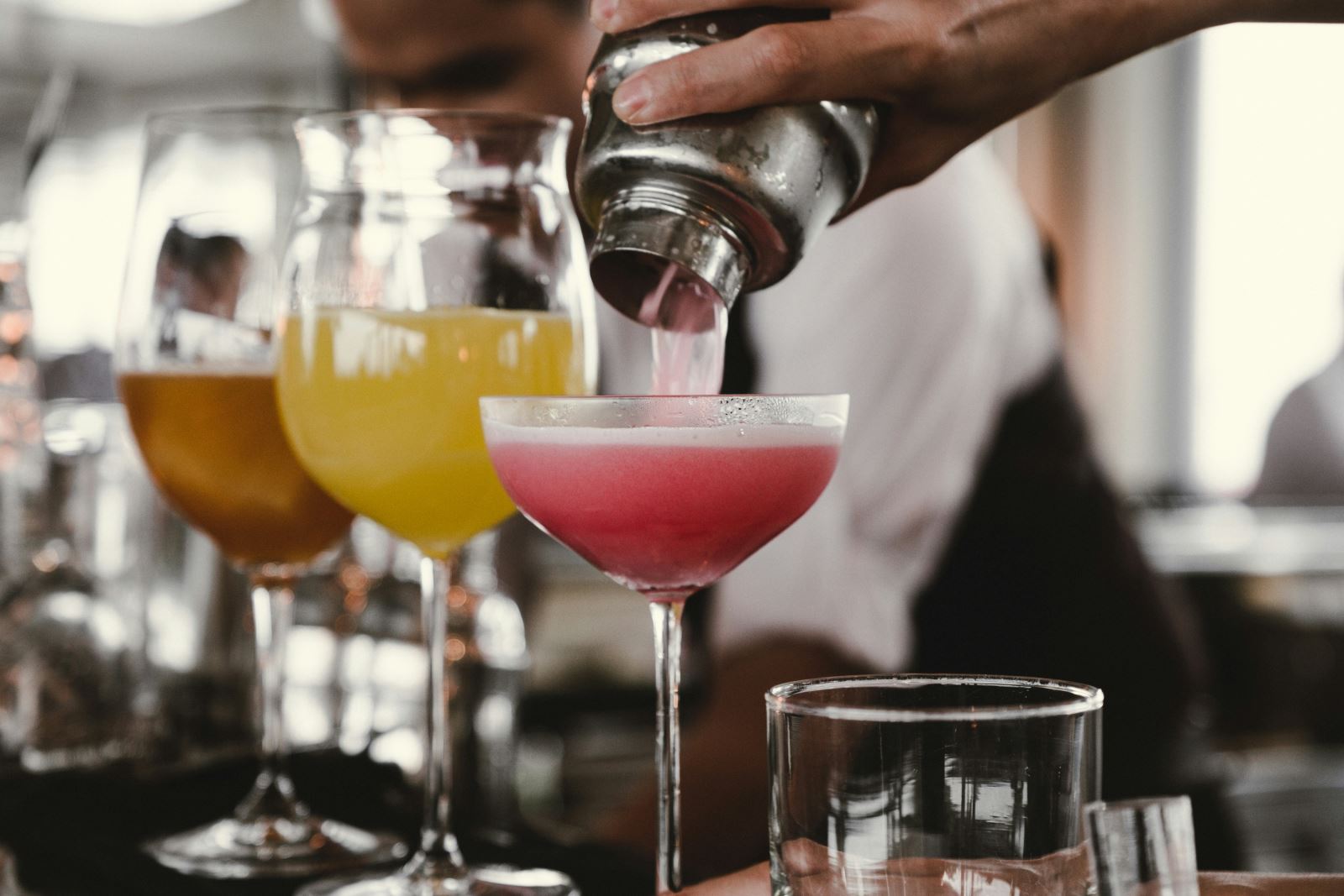 Colourful cocktails