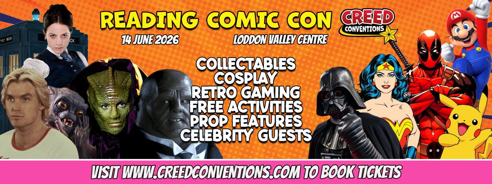 Reading comic con poster