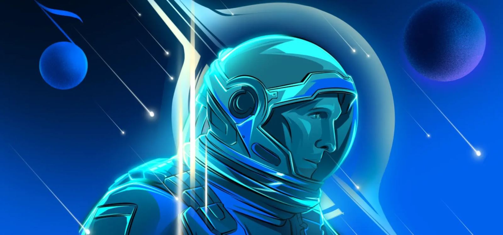 Cartoon of a spaceman
