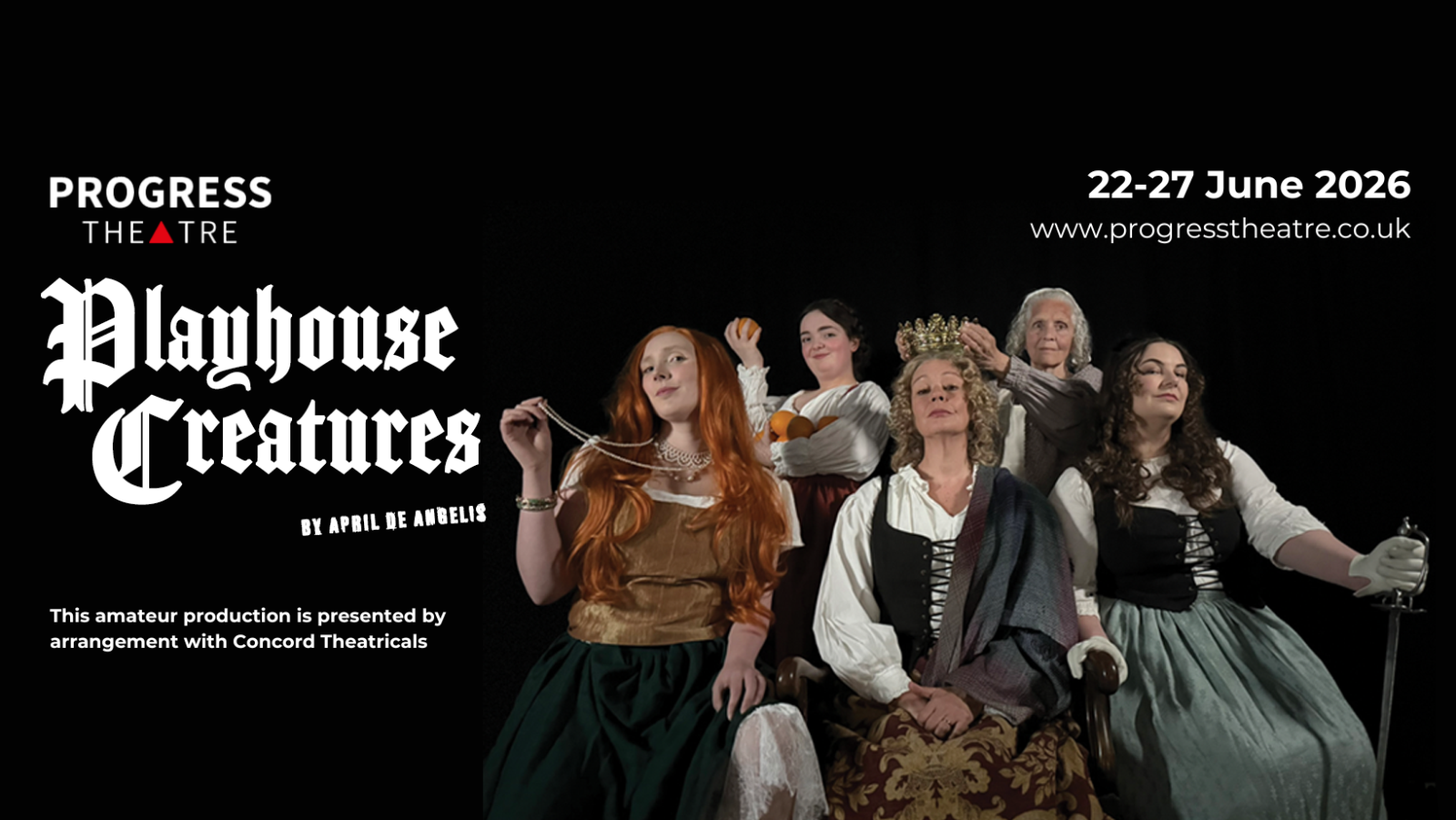 Playhouse Creatures poster - five women in costume